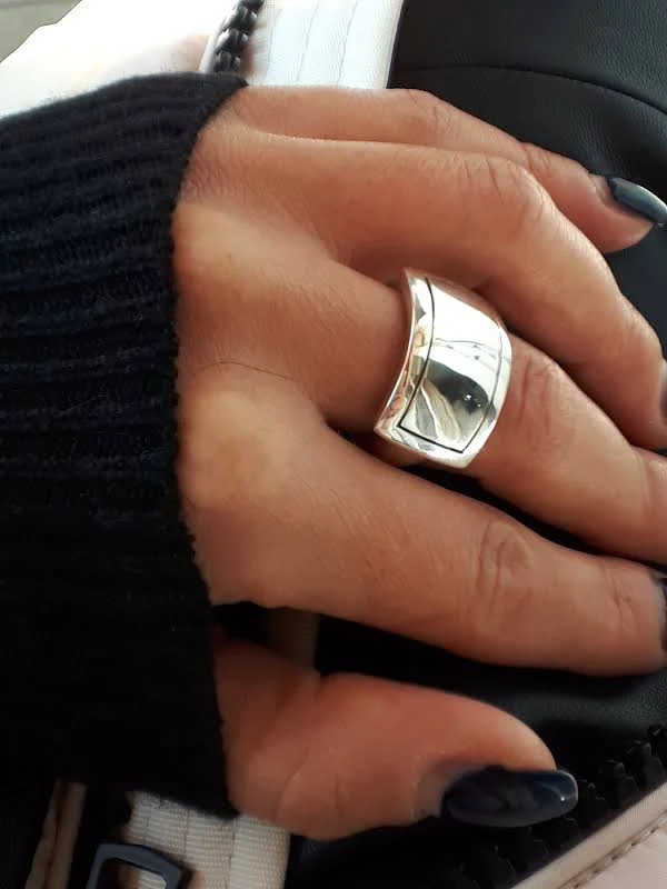 accessory Sterling Silver Chunky Geometric Statement Ring Etsy - JEWELSinART $224.43