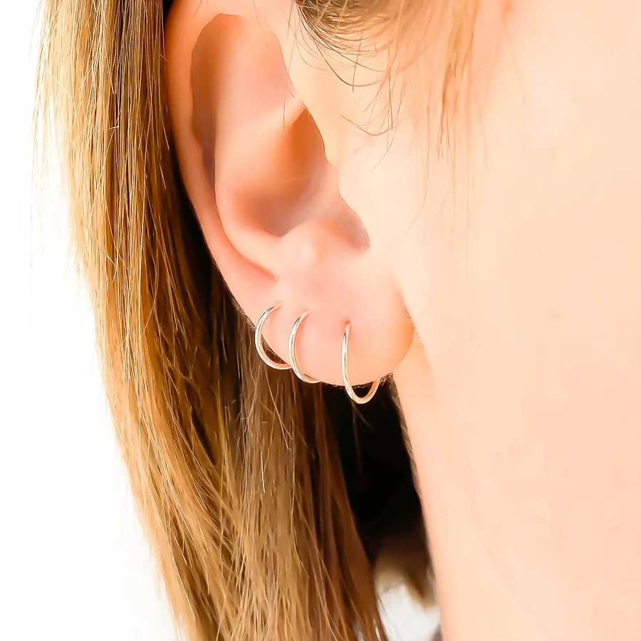 accessory Sterling Silver Tiny Huggie Hoops Etsy - hoopsbyhand $13.95