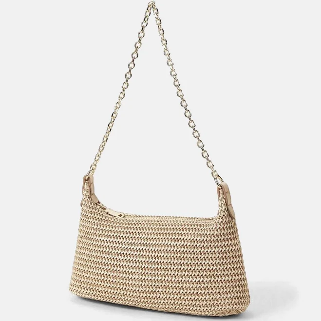 bag Straw Woven Chain Strap Shoulder Bag Commense $29