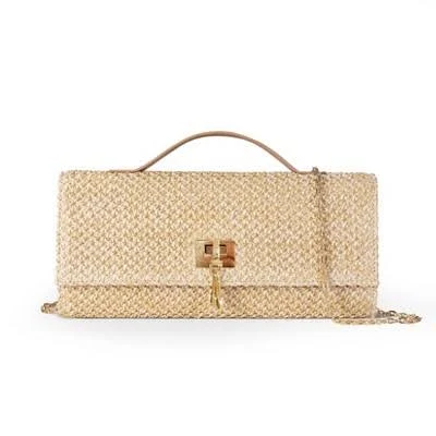 bag Straw Woven Crossbody Purse with Metal Chain Strap Target $29.99