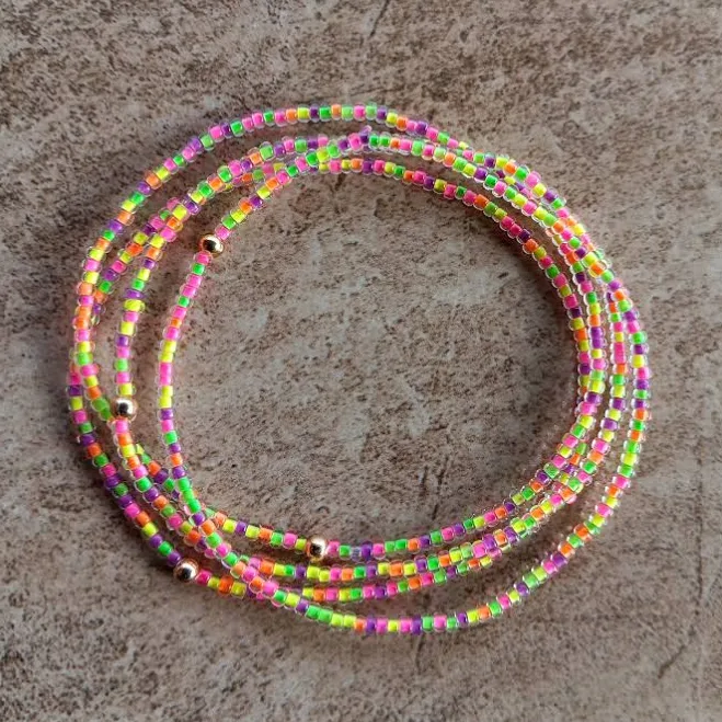 accessory Stretchy Boho Seed Bead Bracelet Set Etsy - Seller $13.99