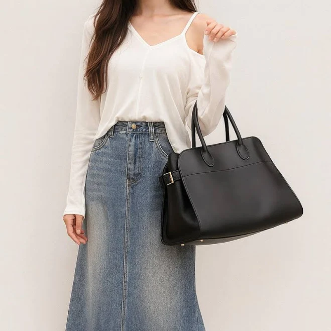 bag Structured Genuine Leather Top Handle Bag | Minimalist Large Work Tote | Elegant Designer Shoulder Duffle Bag Luxury Everyday Office Handbag Etsy - Seller $154.31