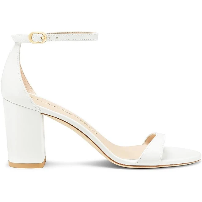 shoes Stuart Weitzman Women's Nudist Block 75 Sandals Saks Fifth Avenue $495