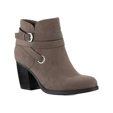 shoes Style & Co Womens. Zolaa Faux Suede Block Heel Ankle Boots Walmart - KeyEcomAR $22.12