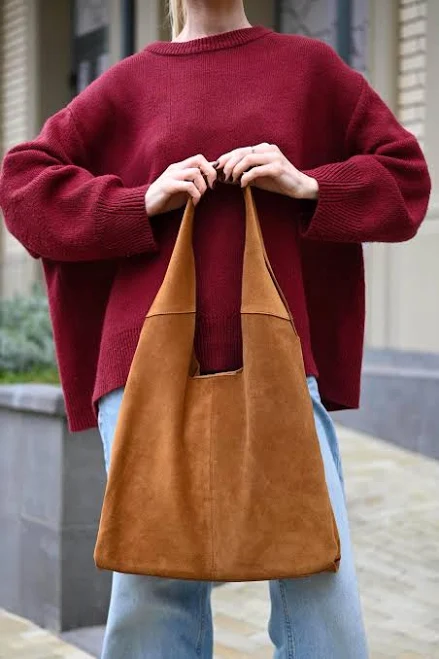 bag Suede Hobo Large Soft Slouchy Tote Etsy - AnastasovStore $158.95