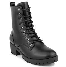 shoes Sugar Womens Dark Brown Lug Sole Cushioned Reggie Round Toe Block Heel Zip-Up Combat Boots eBay $18.99