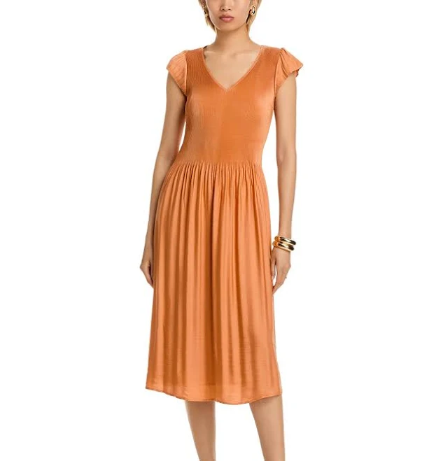 dress T Tahari Women's Flutter Sleeve Midi Dress Bloomingdale's $55.5