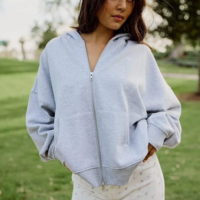 outerwear Tillys Women's Oversized Zip-Up Hoodie Tillys $27.99