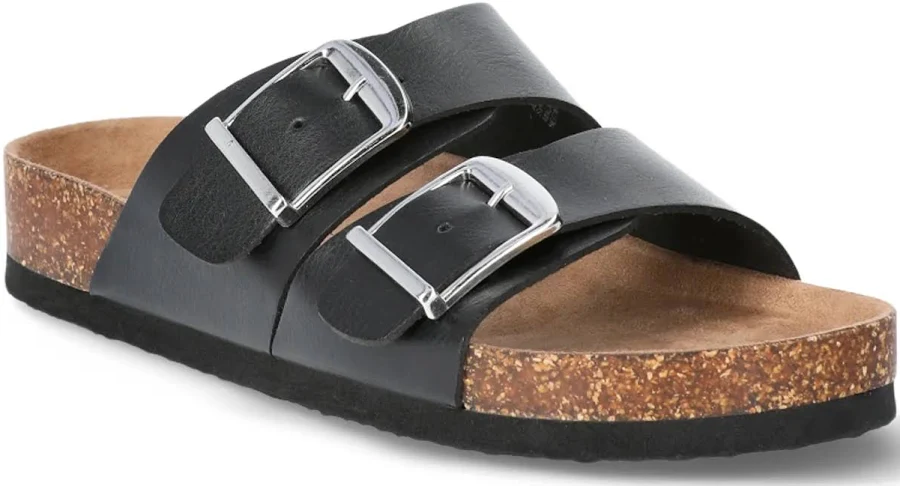 shoes Time and Tru Women's Footbed Slide Sandals Walmart $24.98