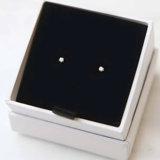 accessory Tiny CZ Diamond Stud Earrings Etsy - EandEProject $14