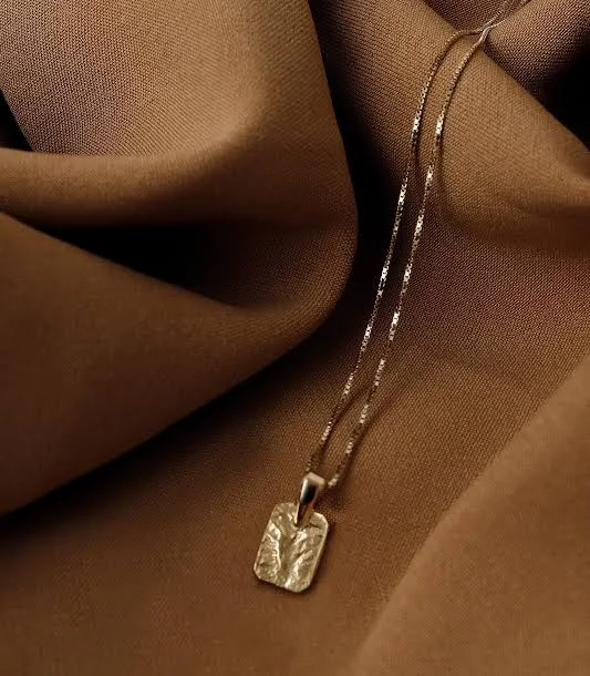 accessory Tiny Gold Rectangle Pendant Necklace Etsy - Seller $56.33