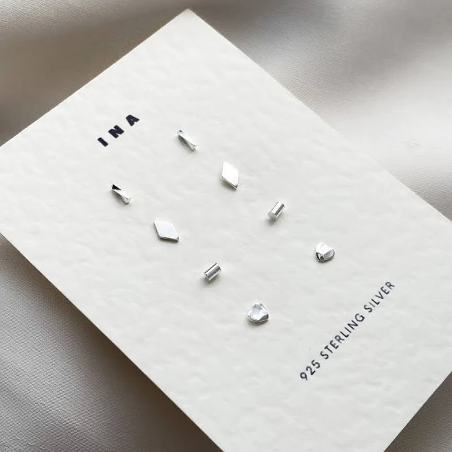 accessory Tiny Sterling Silver Stud Earring Set Etsy - Seller $41.53