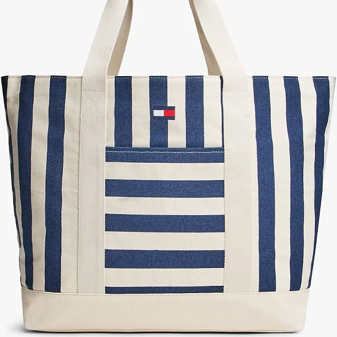 bag Tommy Hilfiger Nautical Stripe Canvas Tote Bag Tommy Hilfiger $47.7