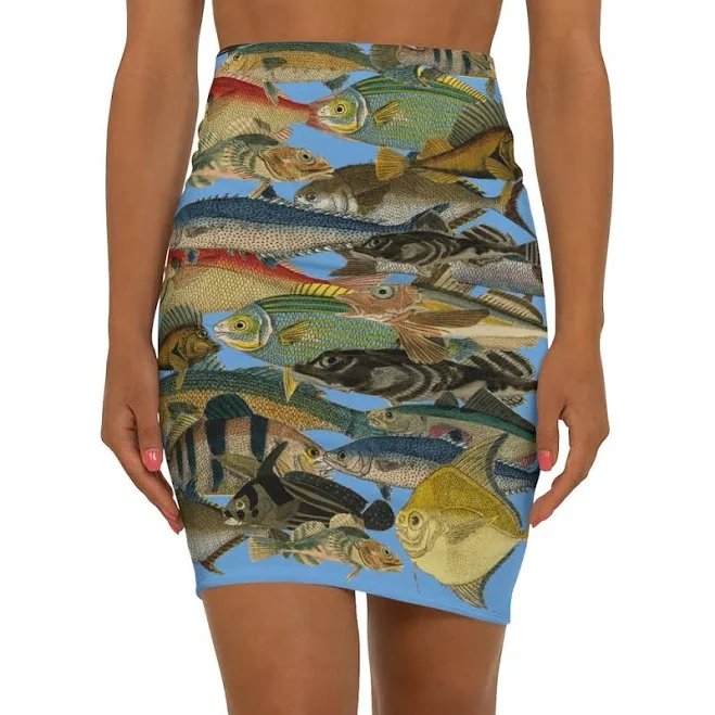skirt Tropical Fish Mini Skirt Etsy - Seller $34.83