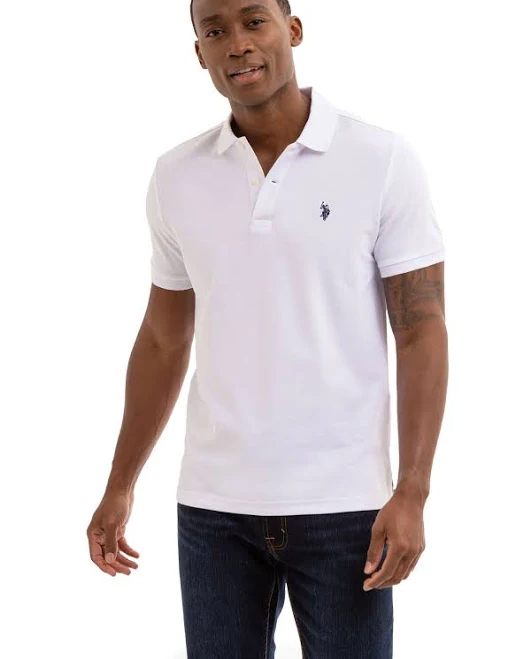 top U.S. Polo Assn. Men's Performance Pique Polo Shirt Walmart $18