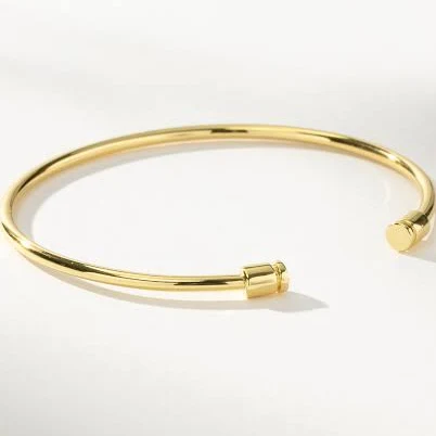 accessory Uncommon James Off The Cuff Open Bangle Bracelet in Gold Uncommon James $48