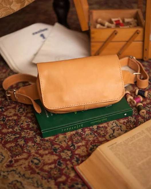 bag Vegetable Tanned Leather Fanny Pack: Handmade Belt Bag from Crete Etsy - HitonasCOM $104.54