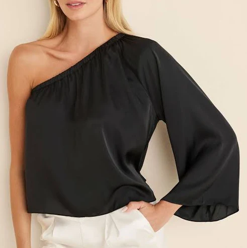 one shoulder neck Venus Women's One Shoulder Top VENUS $49
