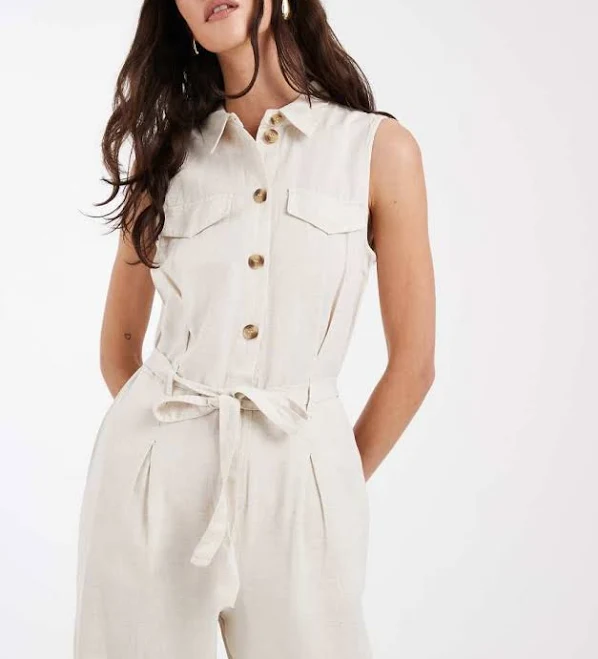 jumpsuit Vero Moda Linen Blend Utility Jumpsuit ASOS $99