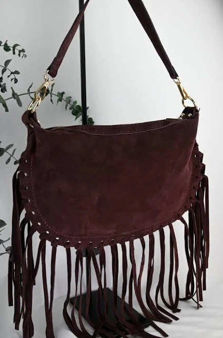 bag Verona Italian Genuine Suede Fringe Bag Bogdana fashion bags $155