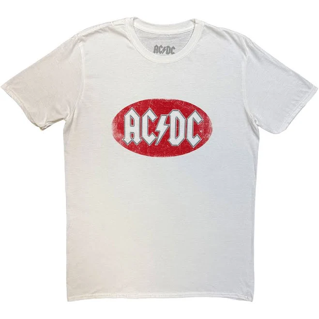 top Vintage AC/DC Oval Logo T-Shirt Paradiso Clothing $20.28