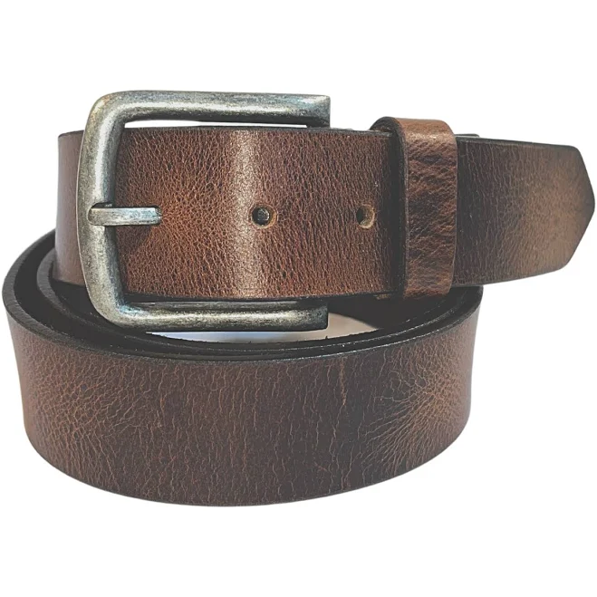 accessory Vintage Leather Belt with Silver Buckle Jeans Greenwood Leather $32.82