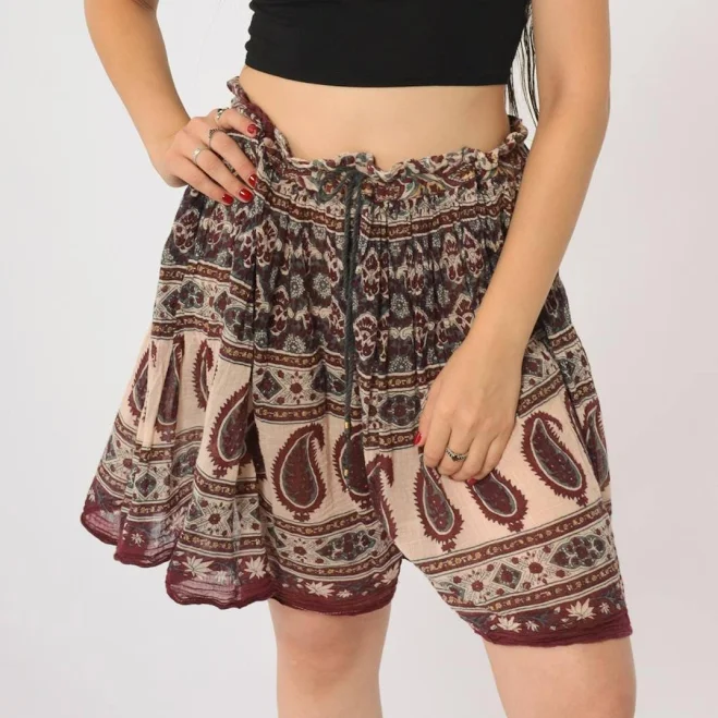 shorts Vintage Paisley Boho Flowy Peasant Shorts Etsy - ShopExile $37