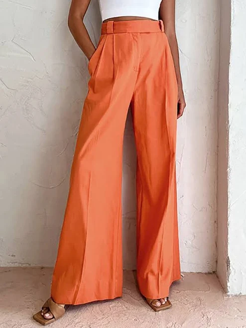 trousers Vitamin C Linen Cotton Wide Leg Pants Commense $39
