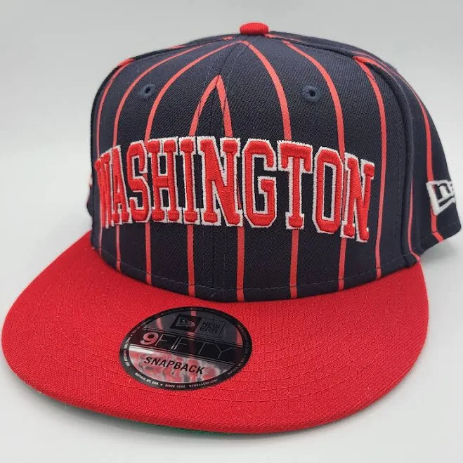 accessory Washington Nationals Hat New Era 9Fifty Baseball Cap Blue Red Pinstripe eBay - premiersportsgear $39.99