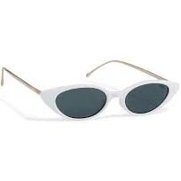 accessory White Cat Eye Sunglasses with Gold-Tone Details niceonline.com $59