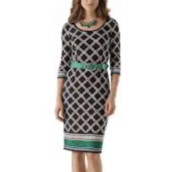 dress White House Black Market Dresses | White House Black Market Black White Green Dress | Color: Black/White | Size: 4 | Lcm1717's Closet Poshmark $67