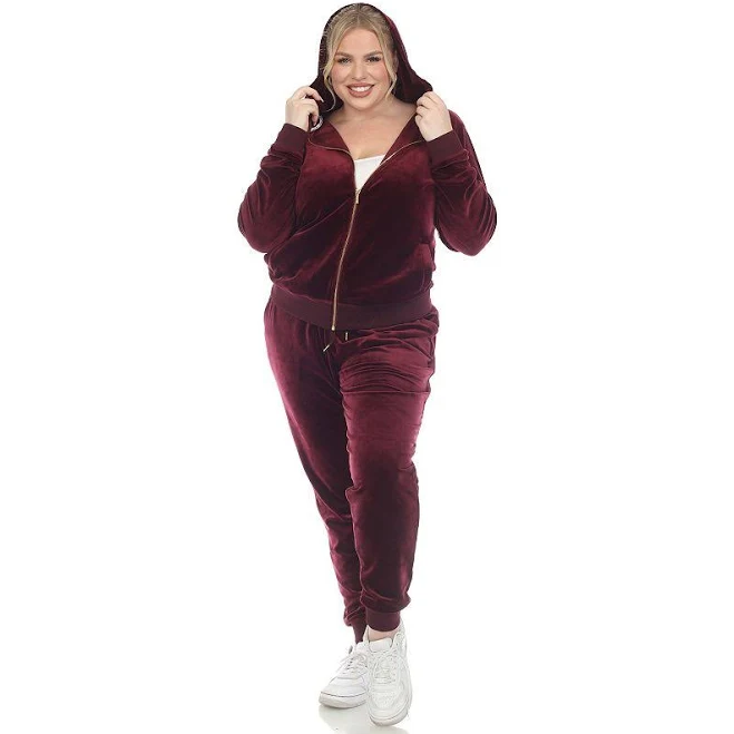 matching set White Mark Women's 2 Piece Velour Tracksuit Set Kohl's $49.2