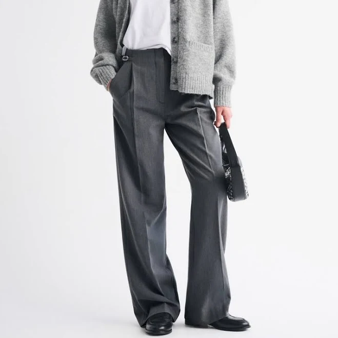 bottom Women's Abercrombie & Fitch A&F Sloane Tailored Wide Leg Pant Abercrombie & Fitch $69.99