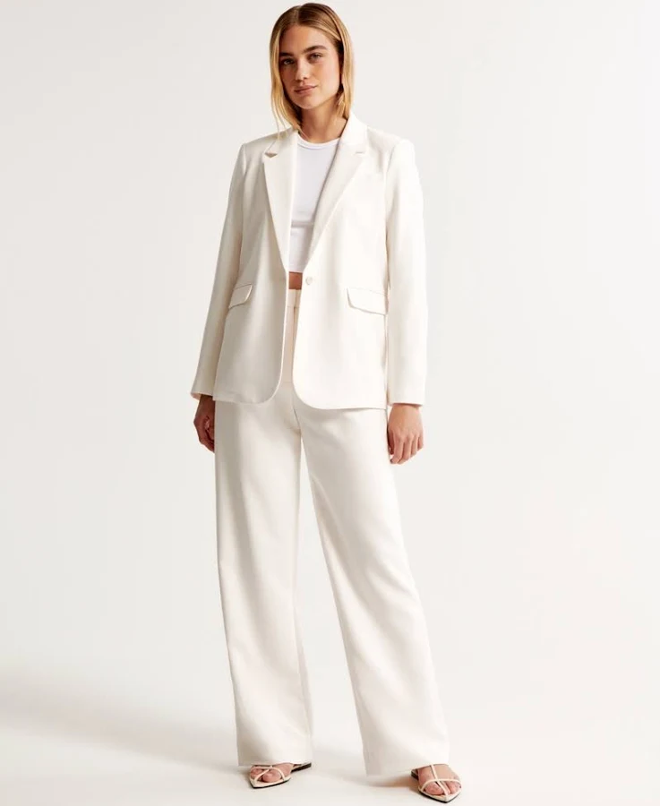 wide leg pants Women's Abercrombie & Fitch A&F Sloane Tailored Wide Leg Pant Abercrombie & Fitch $90