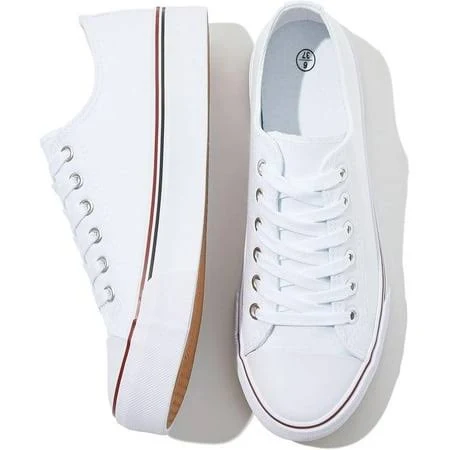 shoes Women's and men's Classic Fashion White Low-Top Sneakers Walmart - ZestySteps $27.99