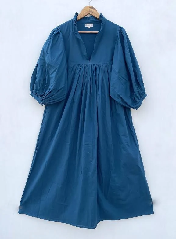 dress Women's Bohemian V-Neckline 3/4th Sleeve Maxi Dress Etsy - Seller $55