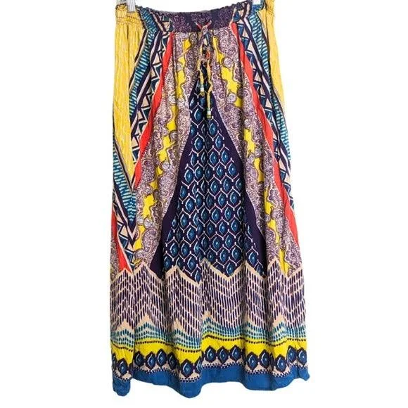 maxi skirt Women's Boho Patchwork Maxi Skirt The Pink Hippie $18