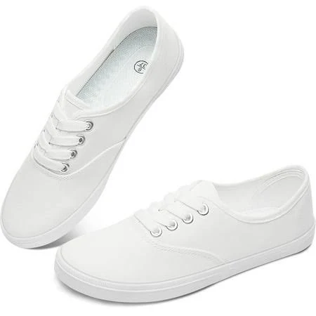 shoes Women's Canvas Lace-Up Sneakers Walmart - Obtaom Shoes $20.99