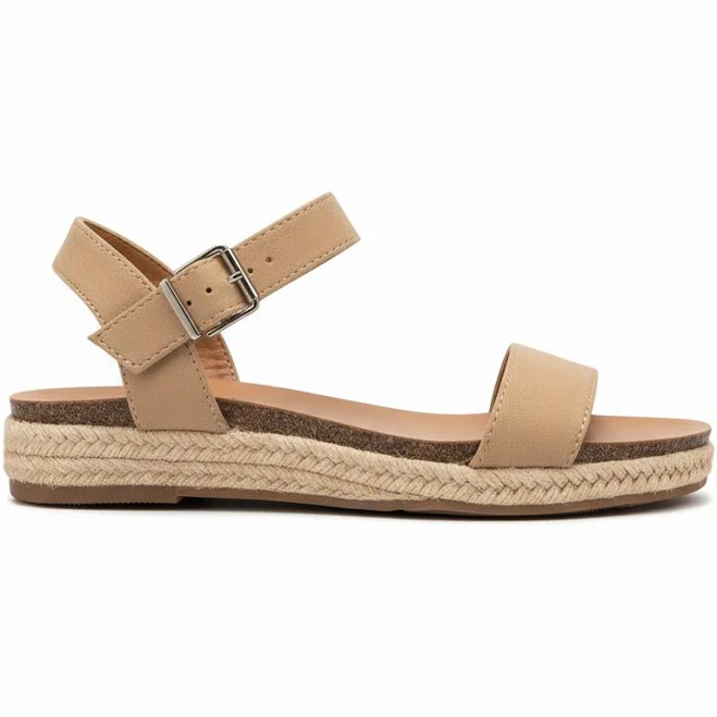 shoes Women's Espadrille Platform Sandals with Double Strap BellanBlue $58.99