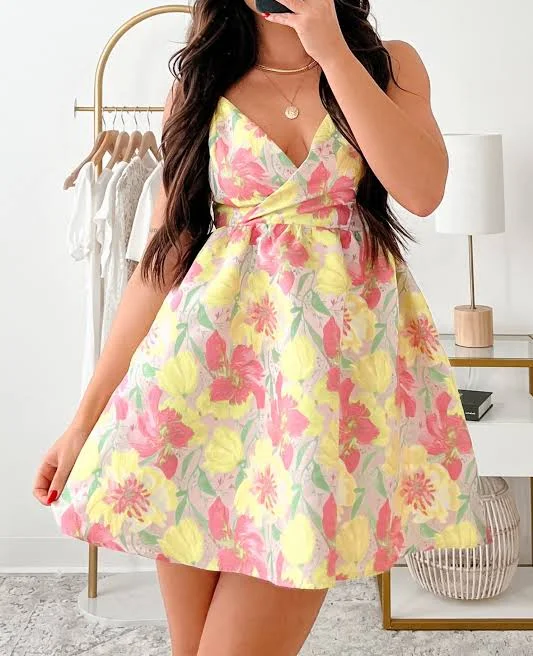 dress Women's Garden Charm Floral Mini Dress NanaMacs $44.99