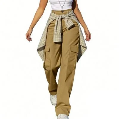 wide leg pants Women's High-Waisted Cargo Wide Leg Pants with Pockets Target $45.99