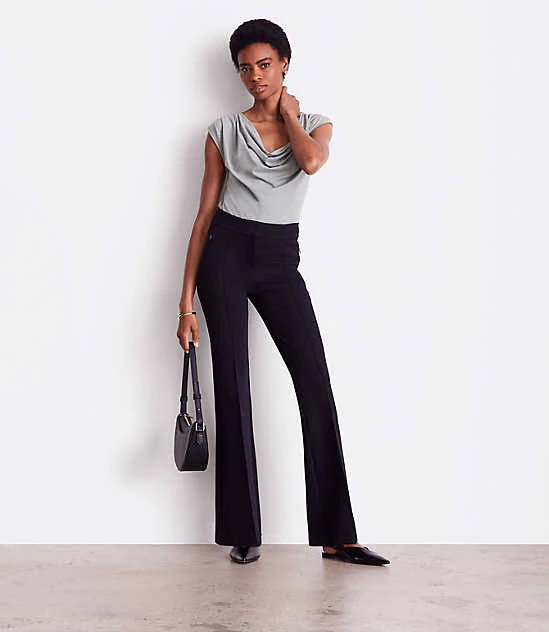 pants Women's Loft Versa Ponte Deluxe Flare Pants LOFT $39.98