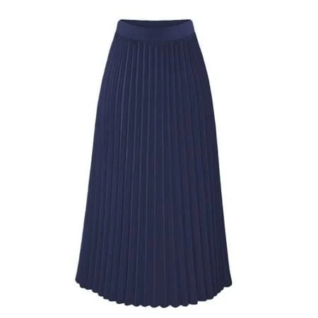 maxi skirt Women's Loose High Waist Pleated Long Skirt Walmart - Ashirexll $5.38