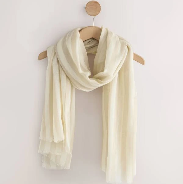 accessory Women's Next Neutral Stripe Scarf Next USA $31