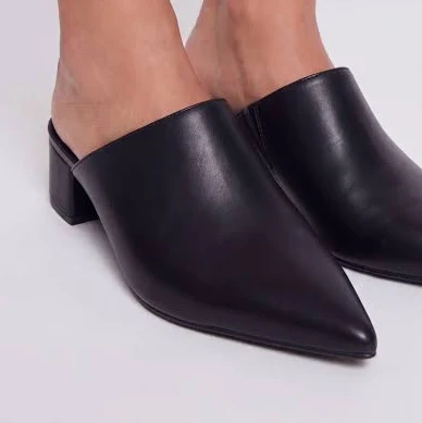 shoes Women's Pointed Toe Block Heel Mules Rainbow Shops $19.99