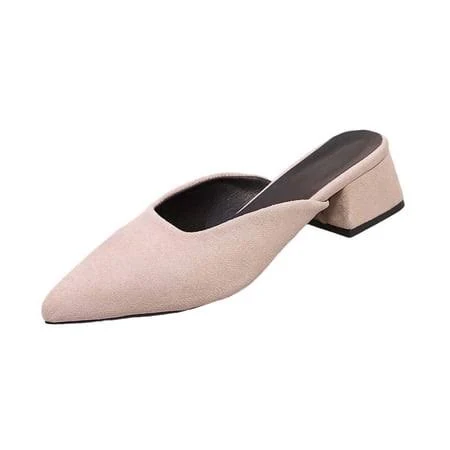 shoes Women's Suede Chunky Block Heel Dress Shoes Walmart - GUZOM SHOES $24.27