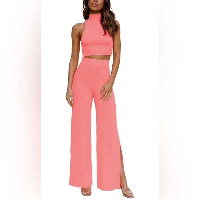 matching set Women's Wide Leg Pants and Crop Top Poshmark $20