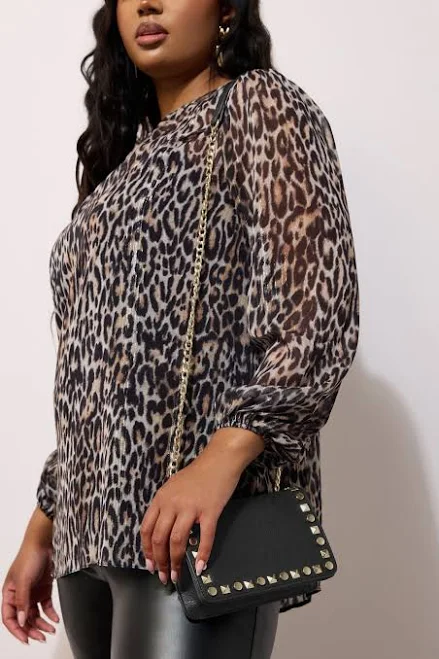 bag Yours Women's Faux Leather Stud Cross Body Bag Yours Clothing United States $26