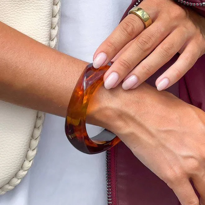 accessory Zantie Tortoiseshell Resin Square Bangle Beginning Boutique US $15.99