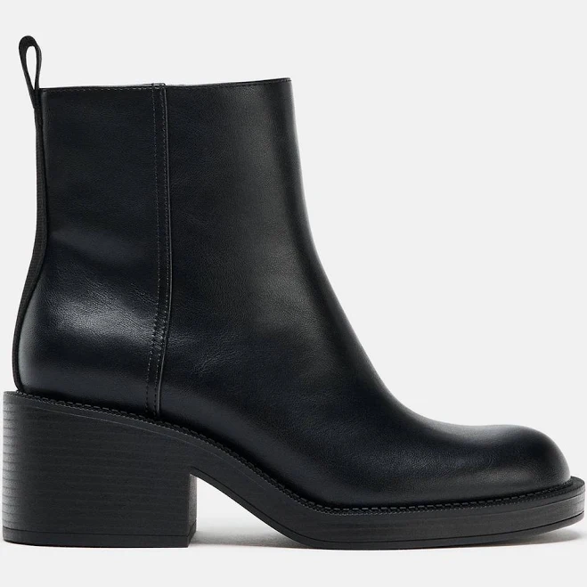 boots Zara Block Heel Ankle Boots Zara USA $75.9